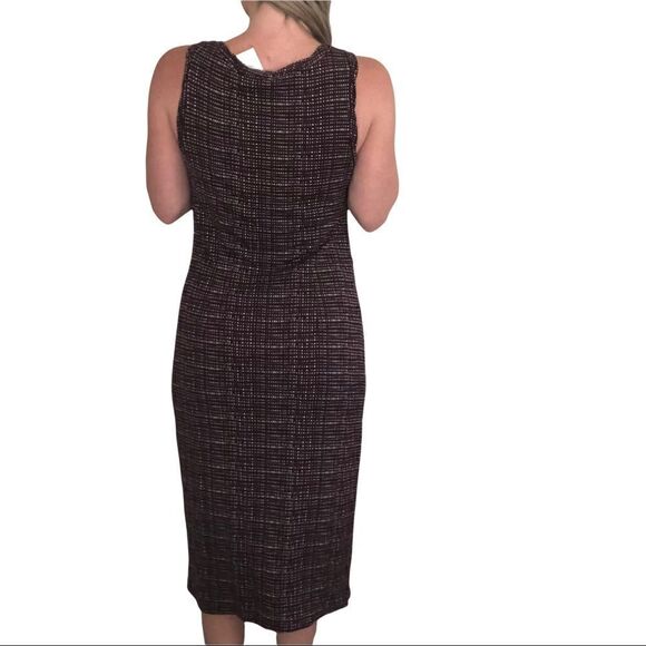 NWT LOFT deep purple and white dress - Picture 5 of 7